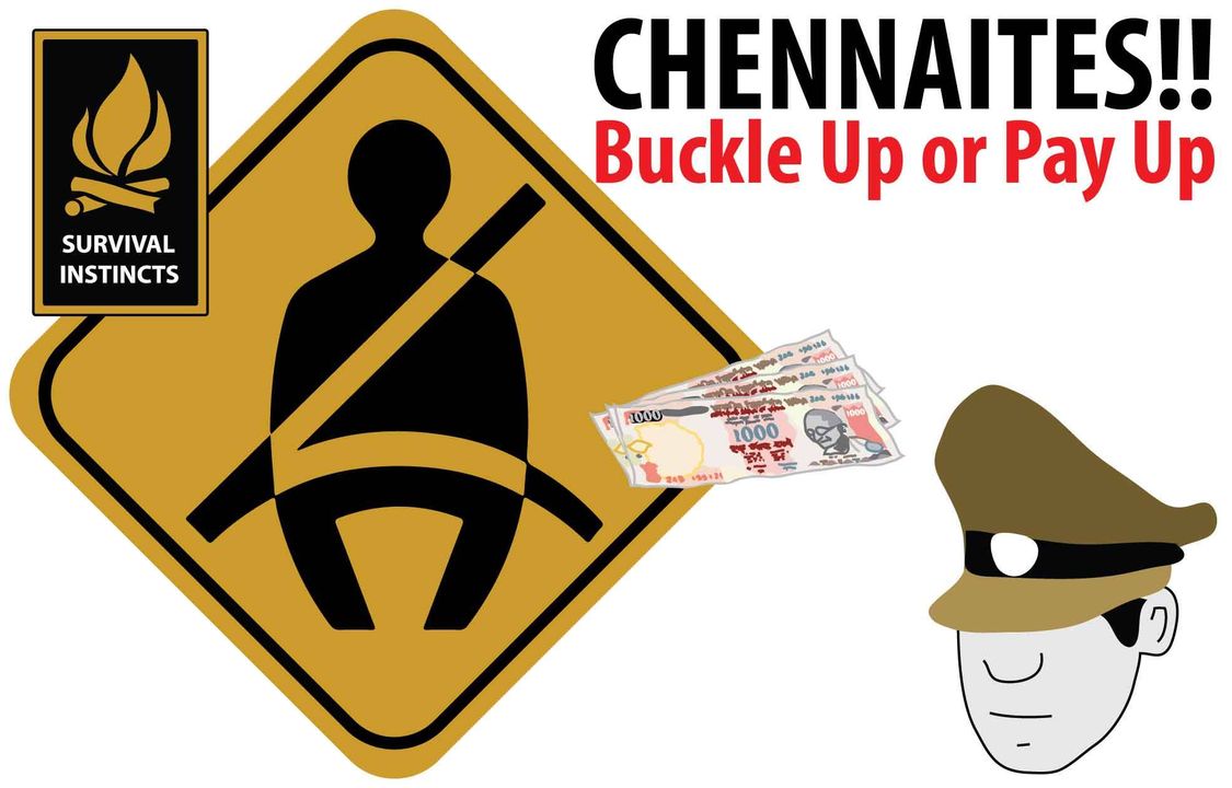 The Chennai City Police is taking a proactive stance to reduce the number of road accidents in their area. Starting from December 2, they will be strictly enforcing seat belt laws for all drivers and passengers within city limits. This initiative aims to raise awareness about the importance of wearing safety belts while driving or riding as a passenger it's not just about protecting yourself but also those around you! By making sure everyone wears their seatbelts when travelling on roads, we can help ensure that fewer lives are put at risk due to preventable car crashes. Let us do our part by spreading this message far and wide so more people become aware of these important regulations Click It Or Ticket: Share Spread Awareness!