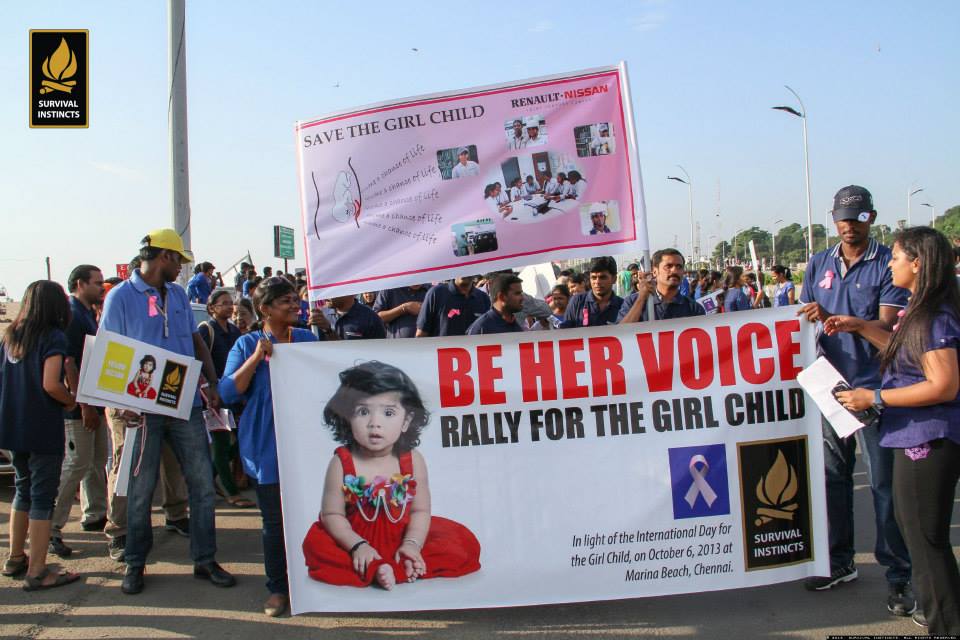 The Save the Girl Child March and Rally 2013 was a momentous event for Survival Instincts. With over 2,500 supporters from Renault Nissan CAMS Ajuba Asan Me joining in solidarity to protect girl children's rights around India, it was an inspiring display of activism that will not be forgotten any time soon. The march served as a powerful reminder of how much can be accomplished when people come together with one unified purpose: safeguarding vulnerable populations against injustice and abuse. We are grateful to all those who participated in this meaningful event their commitment is truly appreciated!