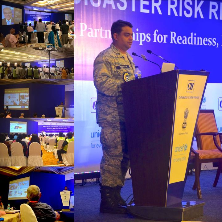 Anoop Madhavan Addresses UNICEF Government of India and CII's National Summit on Climate Change Disaster Risk Reduction.