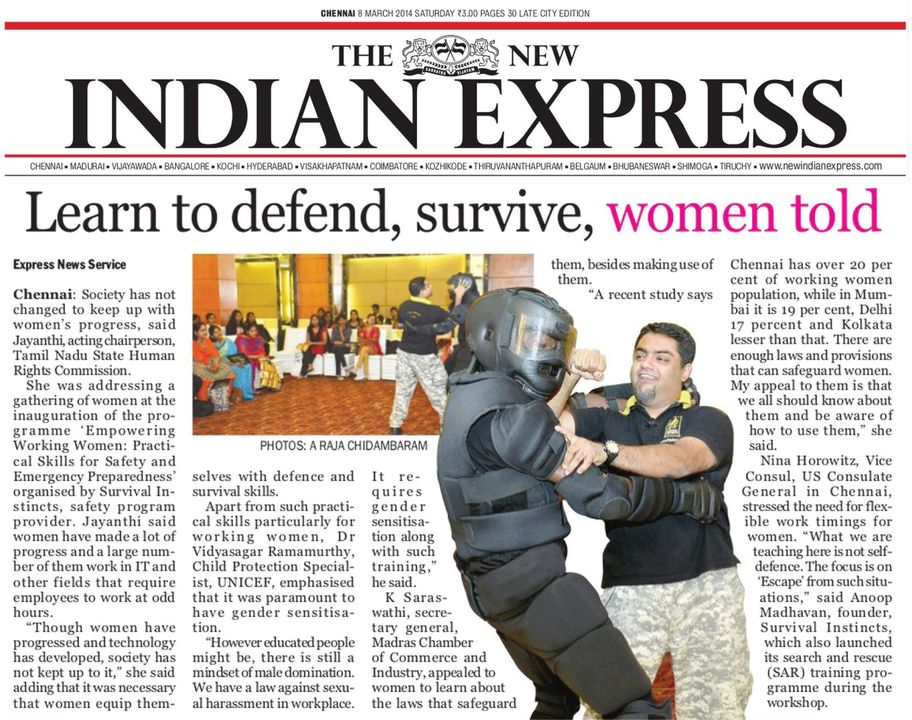 Jayanti IAS Chairperson Tam Presides Over Women's Day Survival Instincts EVADE Workshop