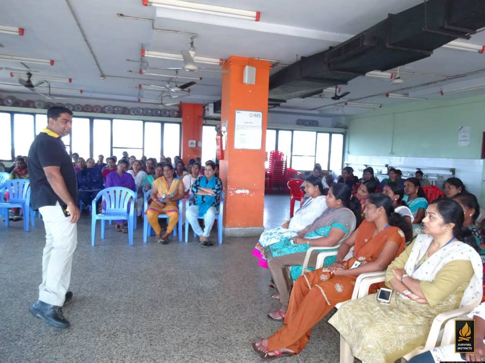 Learning Self Defense Techniques: Training offered to Employees of One of India's Largest Financial BPOs .