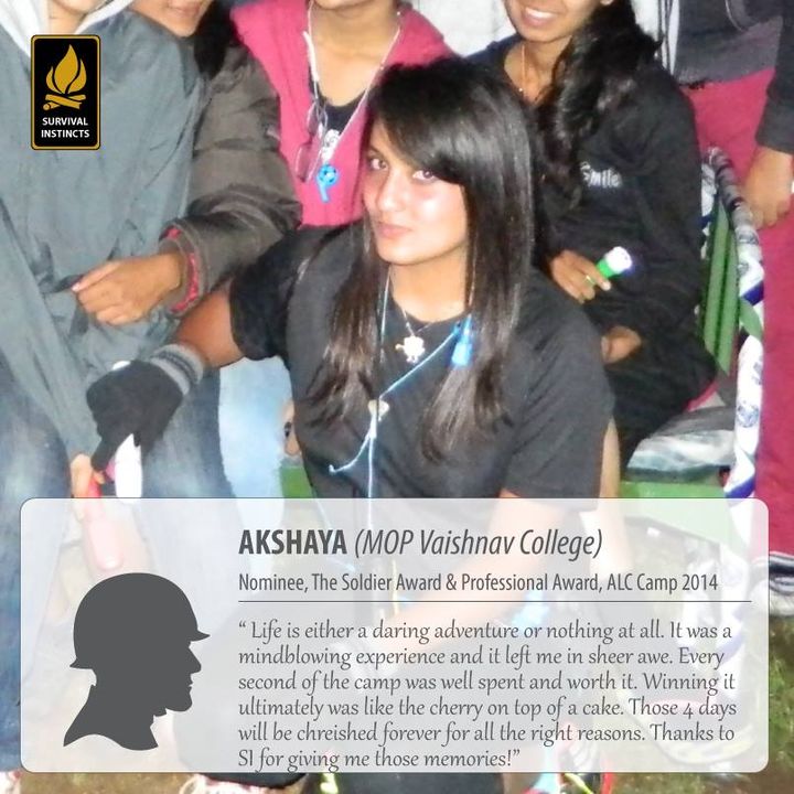 Team Leader Praises Akshaya Ramakrishna for Outstanding Performance at Autumn Leadership Camp 2014.