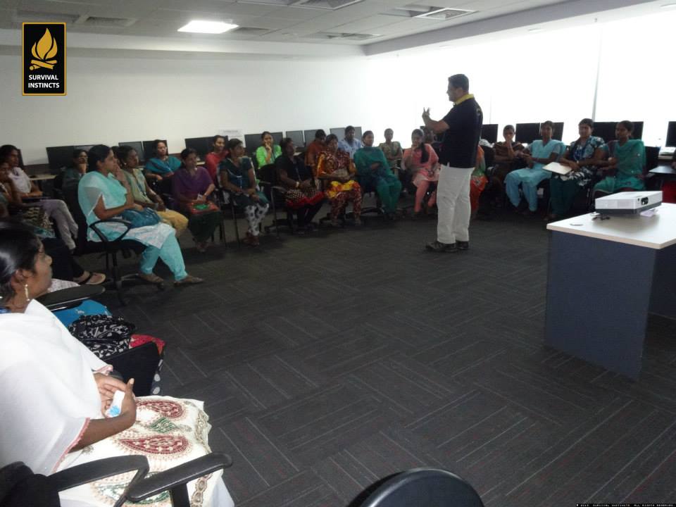 Women at Large Printing Company Learn Self Defense and Safety Strategies to Empower Themselves.